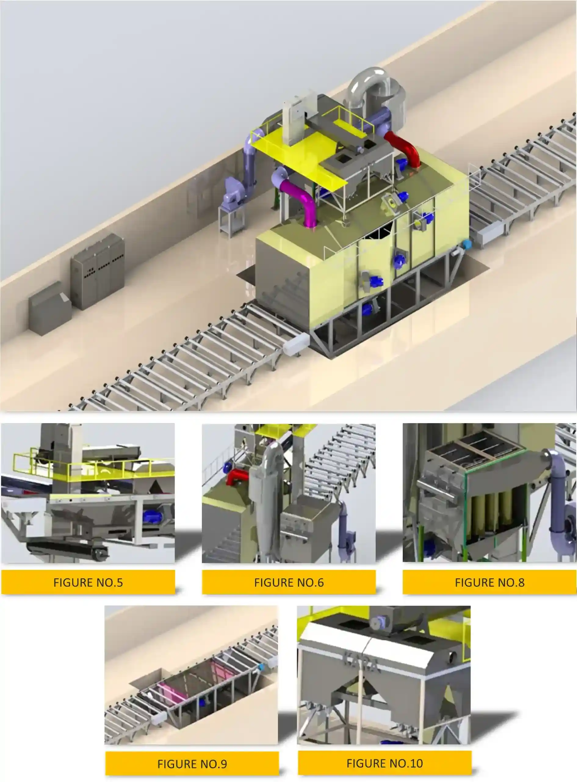 Components of shot blasting machines