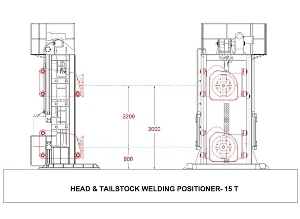 Technical Specifications of Head and Tailstock Welding Positioner